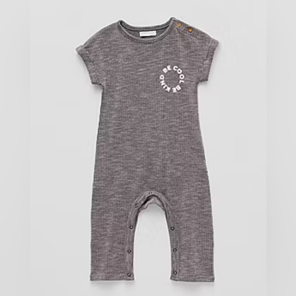 Grayson Little Baby Boys Crew Neck Short Sleeve Rib Jumpsuit